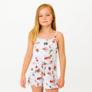 Emma Jayne x H&M Hawaiian Print Romper Tie Straps White 8-10 Years Old